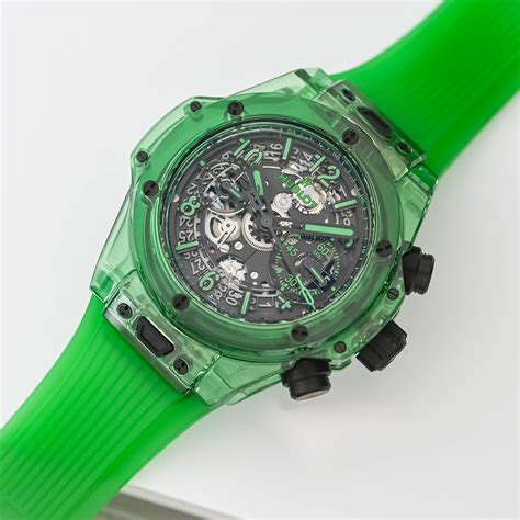 hublot unico green saxem watch